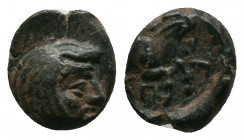 Uncertain greek coin. AE 1,02gr