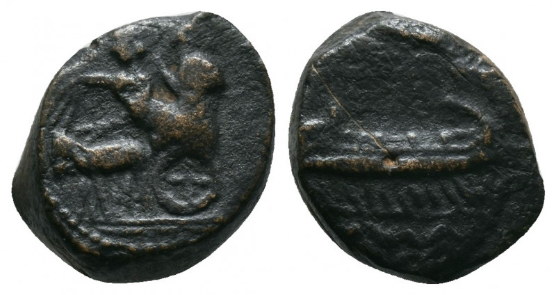 PHOENICIA. Sidon. Abdashtart I, circa 365-352 BC. AE Phoenician galley above wav...