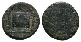 Uncertain greek coin, Av.: Blank Rv.: Temple 2,12gr