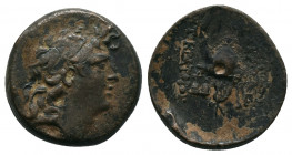 Seleukid Kingdom. Uncertain mint 100. Tryphon 142-138 BC. 5,26gr
