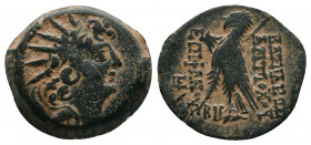 Seleukid Kingdom. Antiochos VIII Epiphanes. AE 20. 120/9 BC. Antioch.6,63gr