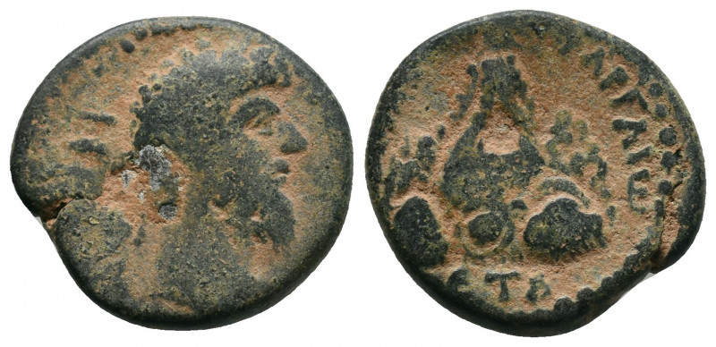 Cappadocia. Caesarea. Lucius Verus AD 161-169. Bronze Æ 7,38gr