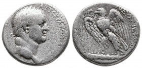 Syria, Seleucis and Pieria. Antioch. Vespasian, 69-79. AR Tetradrachm RY 1 = 69. ΑΥΤΟΚΡΑΤΩΡ ΚΑΙCΑΡ CЄΒΑCΤΟC ΟΥЄCΠΑCΙΑΝΟC Laureate head of Vespasian to...