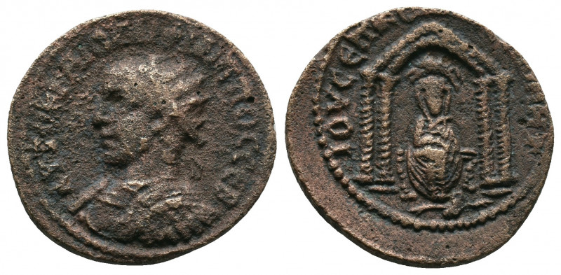 MESOPOTAMIA, Nisibis. Philip II. AD. 247-249. Æ (11.63 gm; 24 mm). Radiate and d...