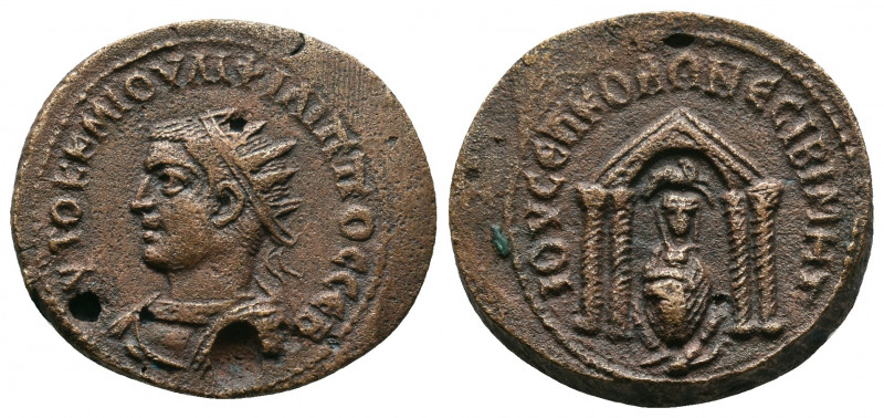 MESOPOTAMIA, Nisibis. Philip II. AD. 247-249. Æ (11.63 gm; 24 mm). Radiate and d...