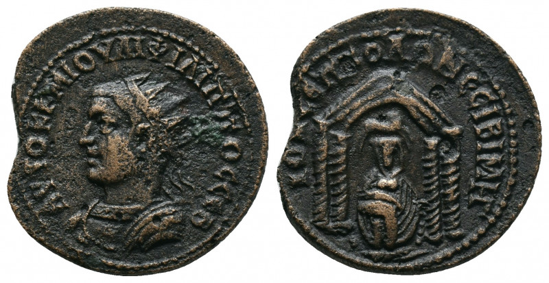 MESOPOTAMIA, Nisibis. Philip II. AD. 247-249. Æ ( 24 mm). Radiate and draped bus...