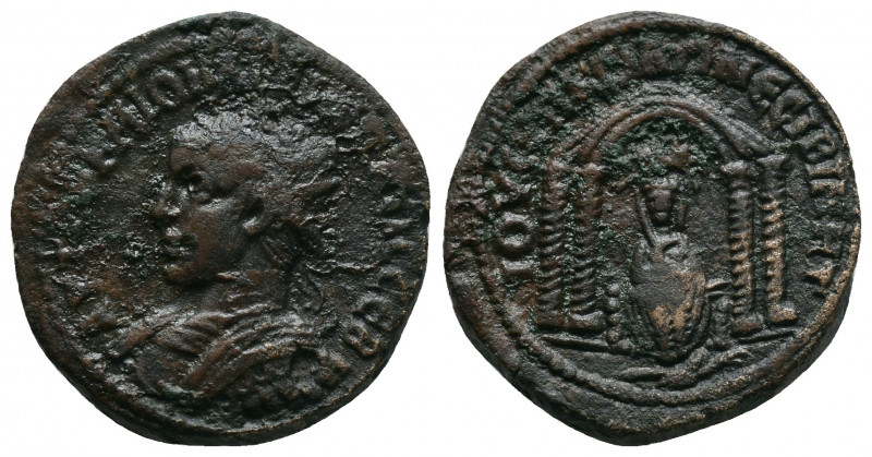 MESOPOTAMIA, Nisibis. Philip II. AD. 247-249. Æ ( 24 mm). Radiate and draped bus...