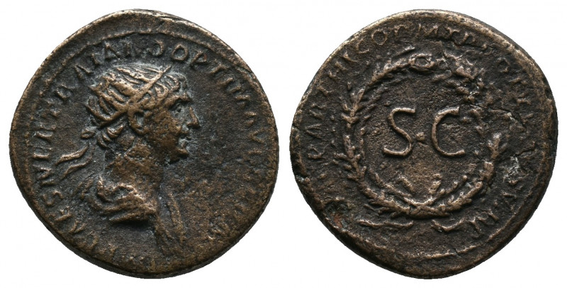 Trajan, 98-117. Æ, Rome, for circulation in Syria, 116. IMP CAES NER TRAIANO OPT...