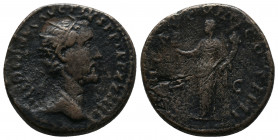 Antoninus Pius (138-161) Dupondius Æ. Struck 160-161. ANTONINVS AVG PIVS P P TR P XXIIII: Head of Antoninus Pius, radiate, right / CONG AVG VIIII COS ...