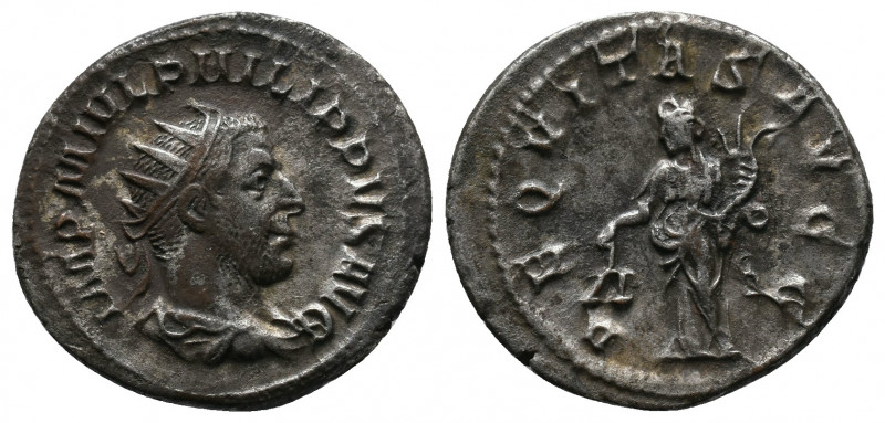 Philip II (247-249). Antoninianus. Antioch. IMP M IVL PHILIPPVS AVG, radiate, dr...