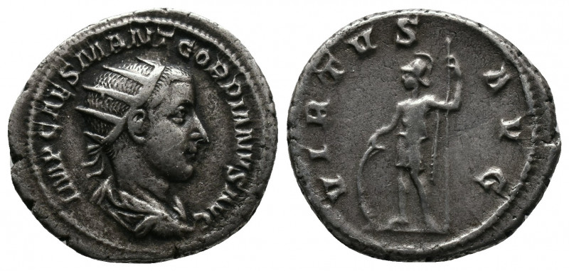 Gordian III. AR Antoninianus 238-239. IMP CAES M ANT GORDIANVS AVG Radiate, drap...