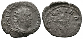 Valerian I. Antoninianus. 254 AD. Rome. Obv: IMP C P LIC VALERIANVS AVG, radiate, draped and cuirassed bust right. Rev: VICTORIA AVGG, Victory standin...