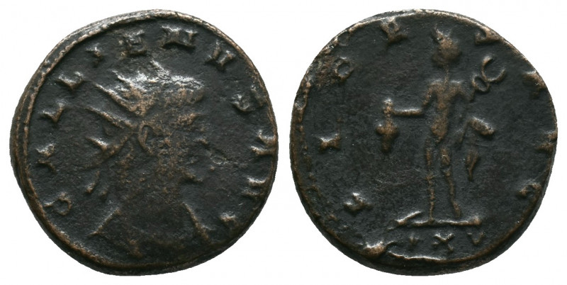 Gallienus AD 253-268. Antioch Antoninianus Æ silvered 20mm. GALLIENVS AVG, radia...