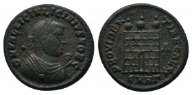 Licinius II. Caesar, A.D. 317-324. AE. Heraclea mint, struck A.D. 318-320. D N VAL LICIN LICINIVS NOB C, laureate bust right wearing imperial mantle, ...