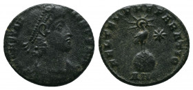 Constantius II, 337-361, Antiochia, 347-348. D N CONSTANTIVS P F AVG Pearl-diademed, draped and cuirassed bust of Constantius II to right. Rev. FEL TE...