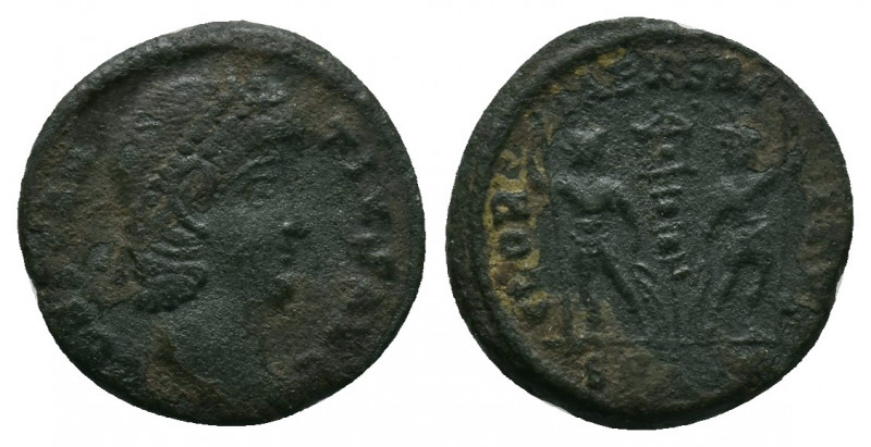 Constantius II AD 337-361. Antioch. Nummus Æ CONSTANTIVS AVG, laureate, draped a...