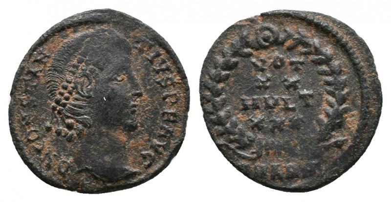 Constantius II, 337 - 361 AD. Æ Follis, Antioch. Obverse: D N CONSTANTIVS P F AV...