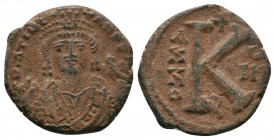 Maurice Tiberius AD 582-602. Constantinople Half follis Æ, SB 535, 5,75gr