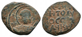 Antioch. Tancred, regent, 1101-1112. Follis . Ο / ΠΕ-Τ/P/O/C Nimbate bust of St. Peter facing, raising his right hand in benediction and holding cross...