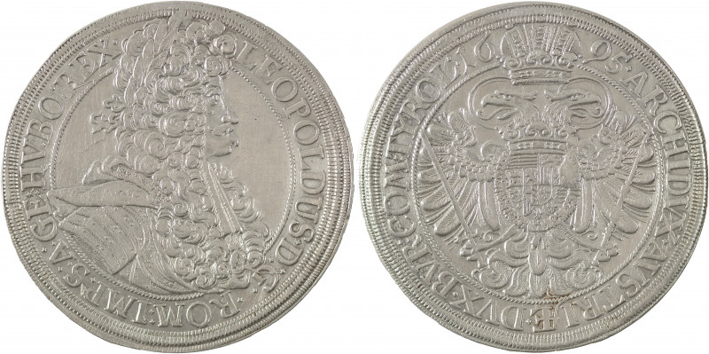 Holy Roman Empire, Leopold I, 1657-1705. Taler, 1695, Vienna mint, 28.46g (KM127...