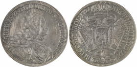 Holy Roman Empire, Karl VI, 1711-1740. Taler, 1721, Hall mint, 29.04g (KM1594; Dav. 1053).

Sharp details with some cleaning scratches in fields. Abou...