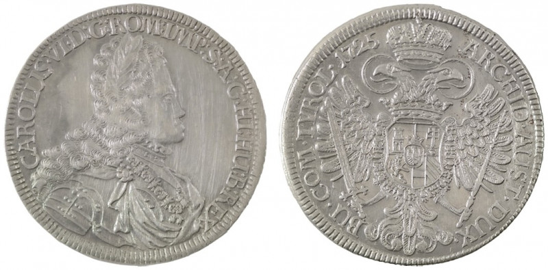 Holy Roman Empire, Karl VI, 1711-1740. Taler, 1725, Hall mint, 28.61g (KM1594; D...