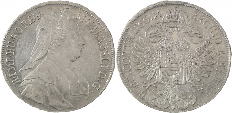 Holy Roman Empire, Maria Theresia, 1740-1780. Taler 1766 IC-SK, Vienna mint, vei...