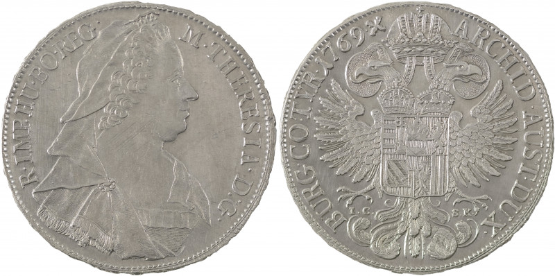 Holy Roman Empire, Maria Theresia, 1740-1780. Taler 1769 IC-SK, Vienna mint, vei...