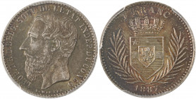 Belgian Congo, Leopold II, 1885-1908. Franc, 1887, Brussels mint (KM6).

Very sharp details with grey patina on obverse and gold red patina on reverse...