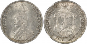 German East Africa, Wilhelm II, 1888-1918. Rupie, 1891, (KM2).

Lustrous example of this German Colonial issue with sharp details and shiny fields.	

...