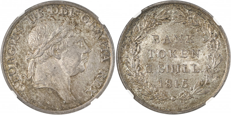 Great Britain, George III, 1760-1820, Bank of England, 3 Shillings, 1815 (KM-Tn5...