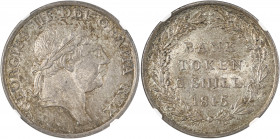 Great Britain, George III, 1760-1820, Bank of England, 3 Shillings, 1815 (KM-Tn5; S-3770).

Silver grey tone with sharp details, an impressive Bank of...