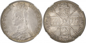 Great Britain, Victoria, 1837-1901. Jubilee Head, 4 Shillings (2 Florins), 1887, variety with Roman 1 in date (KM763; S-3922).

Attractive luster with...