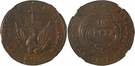 Governor I. Kapodistrias, 1828-1831. 10 Lepta, 1831 (KM12; Divo 4; Chase 402).

Strong details on both sides, especially on phoenix. A couple of bumps...