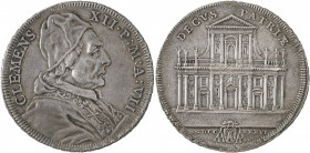 Italian States, Papal States, Clement XII, 1730-1740. 1/2 Piastra, 1736 Anno VII, Rome mint, 14.74g (KM879).

Old cabinet grey patina, full details wi...