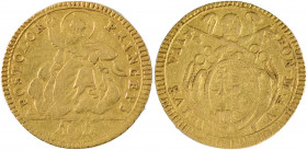 Italian States, Papal States, Pius VII, 1800-1823. AV Doppia, Anno V, (1804-1805), 5.44g (KM1070).	

Attractive golden tone with uniform wear. Almost ...