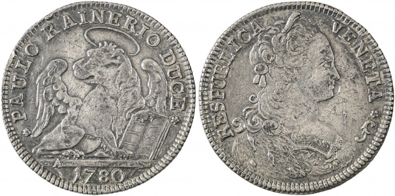 Venice, Paolo Renier, 1779-1789. 1/4 Tallero Levant, 1780, 6.77g (KM-C102; Paol....