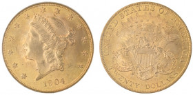 United States, Liberty Head. AV 20 Dollars, 1904, Philadelphia mint (KM74.3; Fr. 177).

Fantastic example, fully lustrous, very sharp details, uniform...