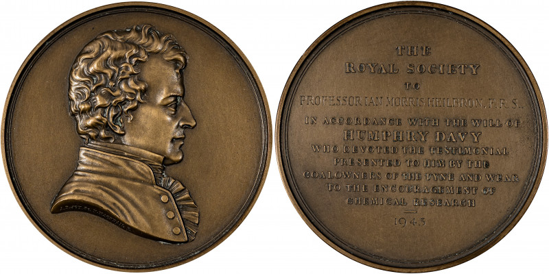 Great Britain, The Royal Society. Bronze Humphry Davy medal for the encouragemen...