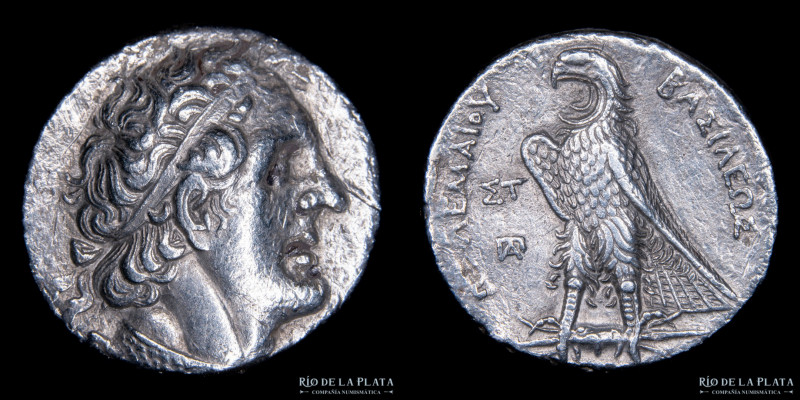 Reino Ptolemaico de Egipto. Ptolomeo II (285-246AC) AR Tetradracma. 25.0mm; 13.1...