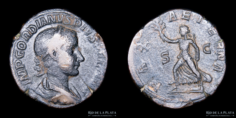 Roma Siglo III. Gordiano III 238-244DC. AE Sestercio, ceca de Roma (240DC). 30.2...