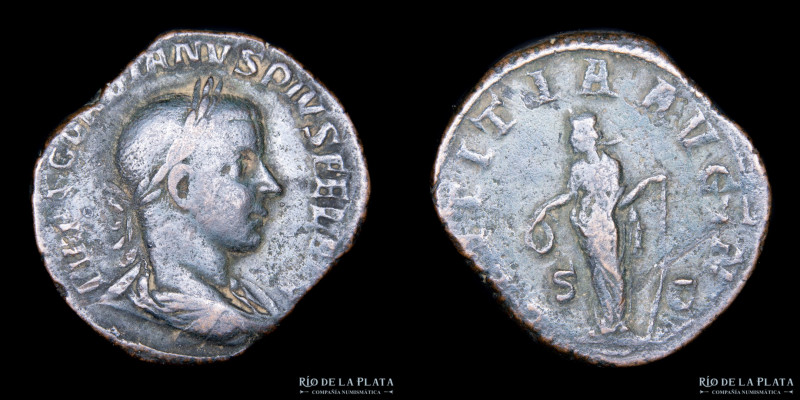 Roma Siglo III. Gordiano III 238-244DC. AE Sestercio, ceca de Roma (241-243DC). ...