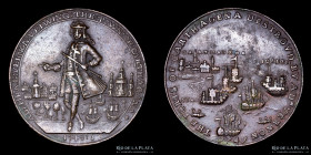 Gran Bretaña. Vernon. 1740. Destruccion del Fuerte de Cartagena