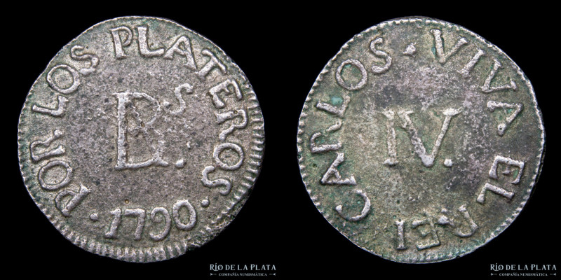 Buenos Aires. Carlos IV. 1790. Los Plateros. Medalla de proclamación. Fundida. A...