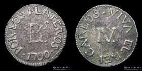 Buenos Aires. Carlos IV. 1790. Los Plateros. Medalla de proclama. CJ 7.2