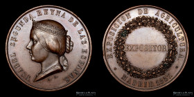 España. Isabel II. 1857. Premio Exposicion de Agricultura