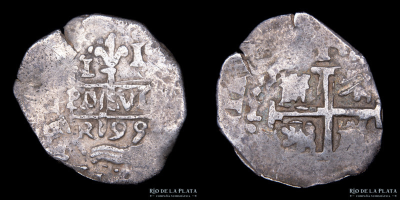 Lima. Carlos II. 1 Real 1699 R. Macuquina / Cob. AG.930; 20mm; 2.74g.
Estimate:...