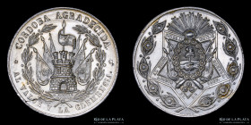Argentina. 1867. Cordoba al Gral. Emilio Conesa. S. Caccia. Reacuñada. Estaño