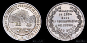 Argentina. 1884.  Instalacion de los Poderes Publicos. La Plata. Zuccotti. Plata