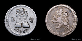 Lima. Fernando VII. 1/4 Real 1819 L. KM108